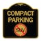 Signmission Compact Parking With No SUV, Black & Gold Aluminum Architectural Sign, 18" x 18", BG-1818-24244 A-DES-BG-1818-24244 - alternate 1